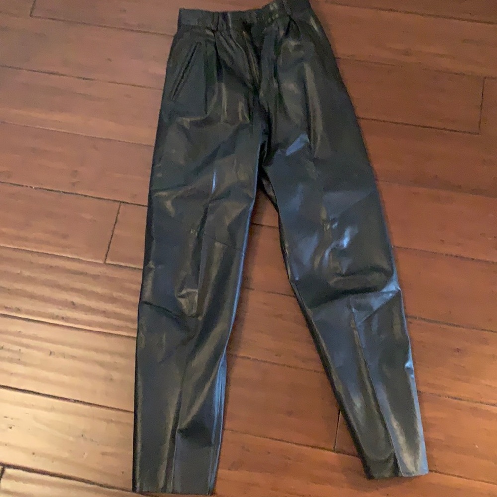Vintage leather pants.  Nice condition. Button is a little loose.